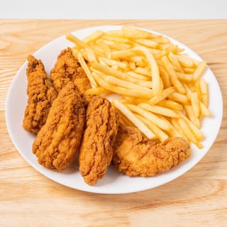 5 pc Chicken Tenders with Fries and Can Soda