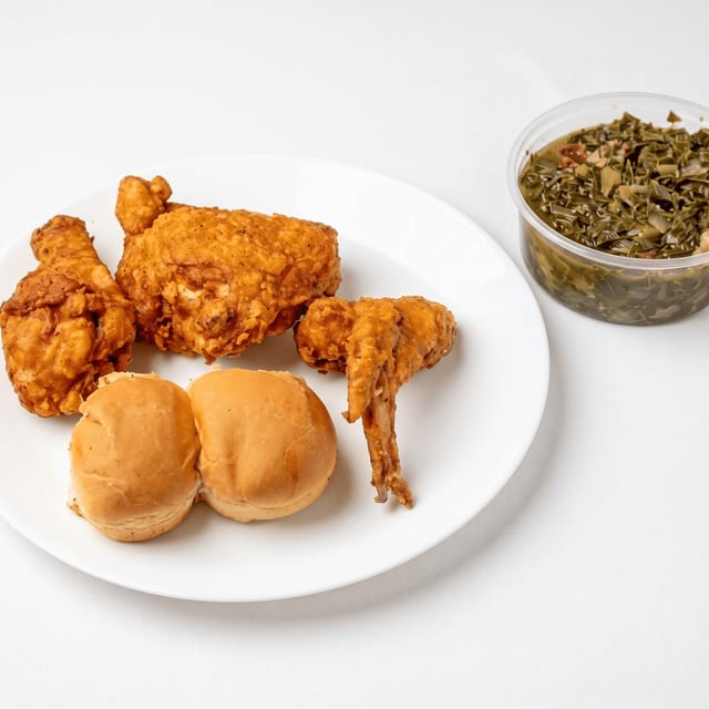3 pc Chicken with Side and Roll.